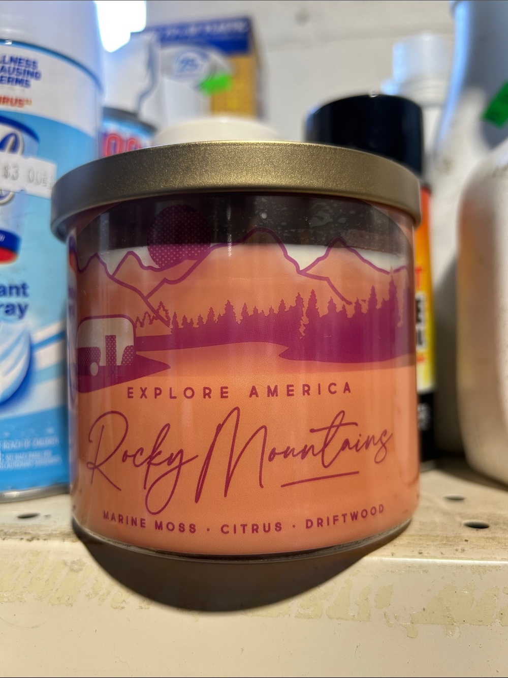 Mainstays 3-Wick Rocky Mountains Scented Candle - Pink/Coral